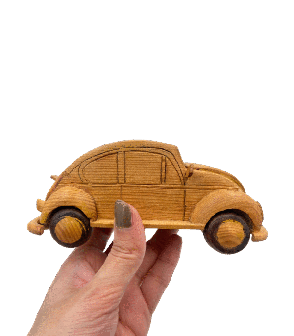 Handcrafted Vintage Volkswagen Wooden Foxy Car