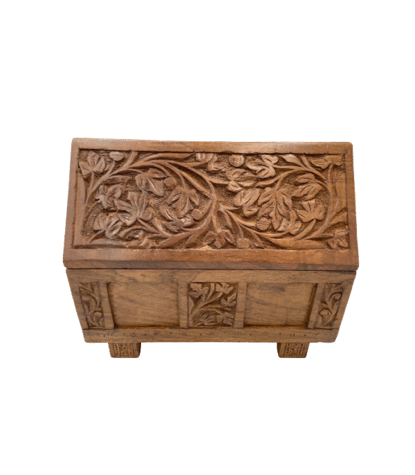 Hand-Carved Wooden Chasse Box