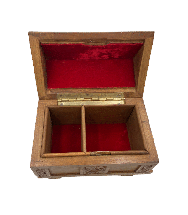 Hand-Carved Wooden Chasse Box - Image 5
