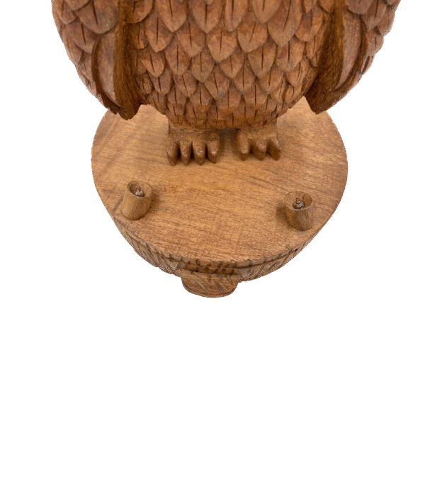Hand-Carved Owl Lamp & Jewelry Holder - Image 6