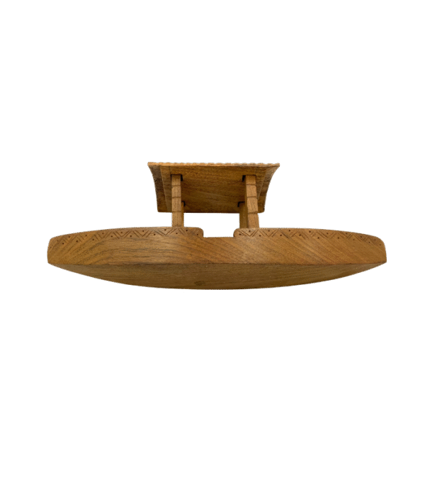 Hand-Carved Wooden Ring Keeper Boat - Image 5