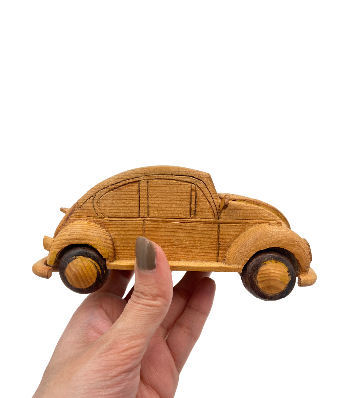 Handcrafted Vintage Volkswagen Wooden Foxy Car